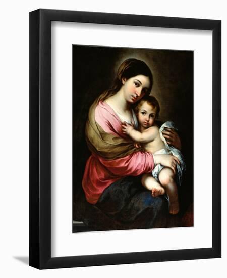 Madonna and Child-Bartolome Esteban Murillo-Framed Giclee Print