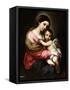 Madonna and Child-Bartolome Esteban Murillo-Framed Stretched Canvas