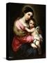 Madonna and Child-Bartolome Esteban Murillo-Stretched Canvas