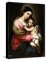 Madonna and Child-Bartolome Esteban Murillo-Stretched Canvas