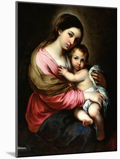 Madonna and Child-Bartolome Esteban Murillo-Mounted Giclee Print