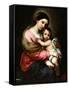 Madonna and Child-Bartolome Esteban Murillo-Framed Stretched Canvas