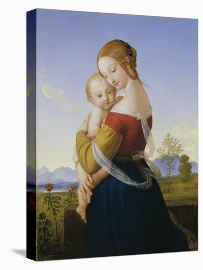 Madonna and Child-William Dyce-Stretched Canvas