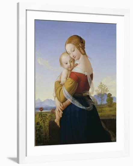 Madonna and Child-William Dyce-Framed Giclee Print