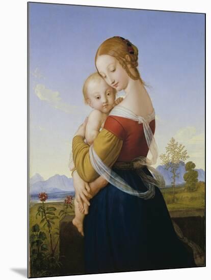 Madonna and Child-William Dyce-Mounted Giclee Print