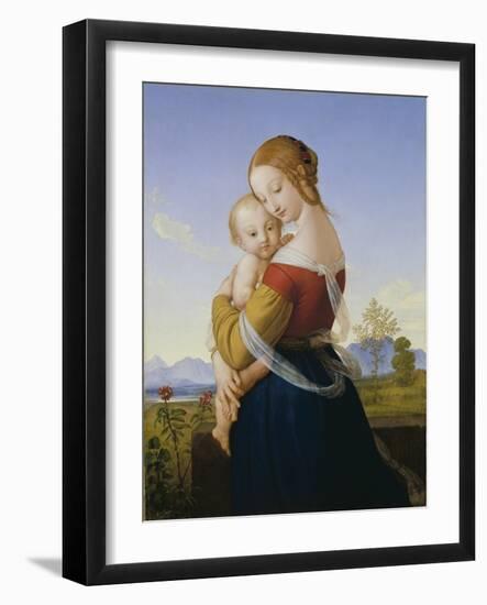 Madonna and Child-William Dyce-Framed Giclee Print