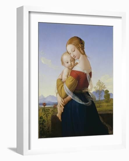 Madonna and Child-William Dyce-Framed Giclee Print
