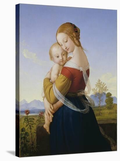 Madonna and Child-William Dyce-Stretched Canvas