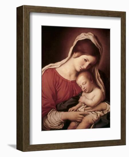 Madonna and Child-Giovanni Battista Salvi da Sassoferrato-Framed Giclee Print