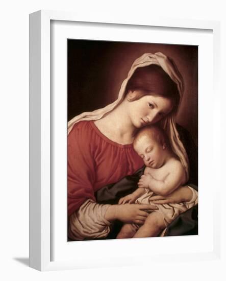 Madonna and Child-Giovanni Battista Salvi da Sassoferrato-Framed Giclee Print