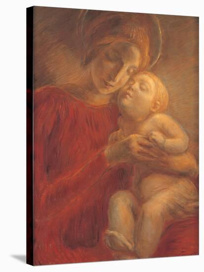 Madonna and Child-Gaetano Previati-Stretched Canvas
