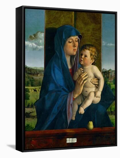 Madonna and Child.-Giovanni Bellini-Framed Stretched Canvas