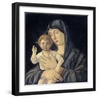 Madonna and Child-Giovanni Bellini-Framed Art Print