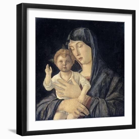 Madonna and Child-Giovanni Bellini-Framed Art Print
