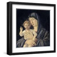 Madonna and Child-Giovanni Bellini-Framed Art Print