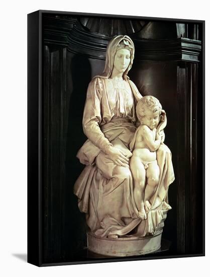 Madonna and Child-Michelangelo Buonarroti-Framed Stretched Canvas