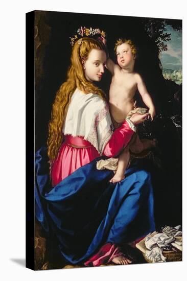 Madonna and Child-Alessandro Allori-Stretched Canvas