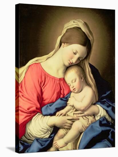 Madonna and Child-Giovanni Battista Salvi da Sassoferrato-Stretched Canvas