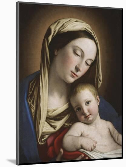 Madonna and Child-Giovanni Battista Salvi da Sassoferrato-Mounted Giclee Print