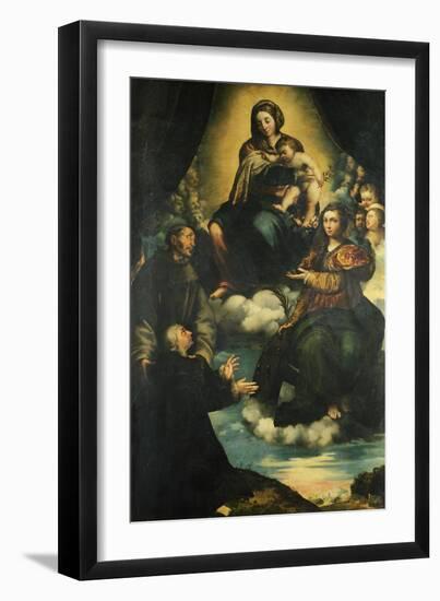 Madonna and Child-Giulio Campi-Framed Giclee Print