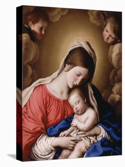 Madonna and Child-Il Sassoferrato-Stretched Canvas