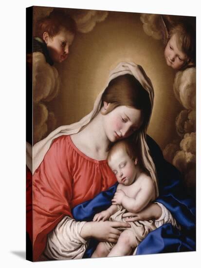 Madonna and Child-Il Sassoferrato-Stretched Canvas