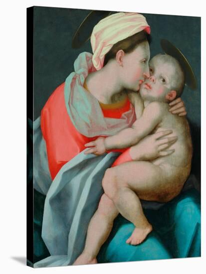 Madonna and Child-Giovanni Battista Rosso Fiorentino-Stretched Canvas