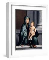 Madonna and Child-Giovanni Battista Moroni-Framed Giclee Print