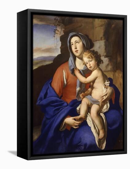 Madonna and Child-Massimo Stanzione-Framed Stretched Canvas