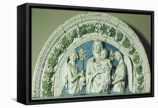 Madonna and Child-Luca Della Robbia-Framed Stretched Canvas