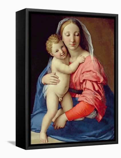 Madonna and Child-Lorenzo di Credi-Framed Stretched Canvas