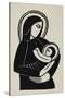 Madonna and Child-Eric Gill-Stretched Canvas