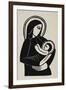 Madonna and Child-Eric Gill-Framed Art Print