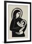 Madonna and Child-Eric Gill-Framed Art Print