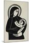 Madonna and Child-Eric Gill-Mounted Art Print