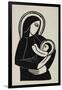 Madonna and Child-Eric Gill-Framed Art Print