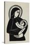 Madonna and Child-Eric Gill-Stretched Canvas