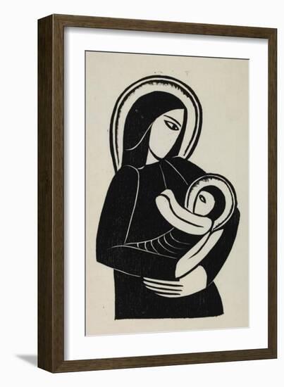 Madonna and Child-Eric Gill-Framed Art Print