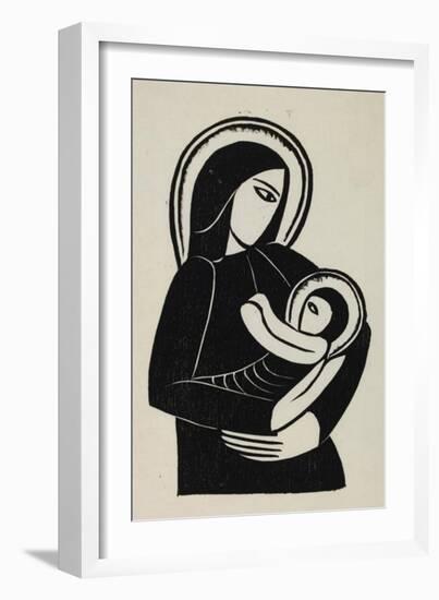 Madonna and Child-Eric Gill-Framed Art Print