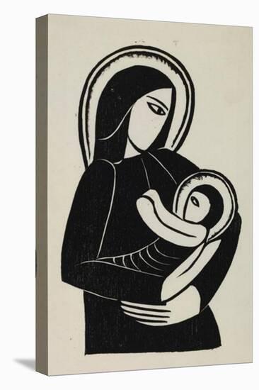 Madonna and Child-Eric Gill-Stretched Canvas