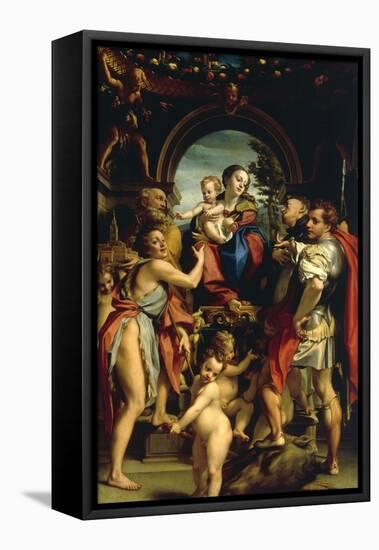 Madonna and Saint George-Correggio-Framed Stretched Canvas