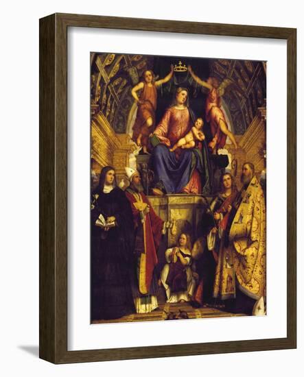 Madonna and Saints, 1513-Girolamo Romanino-Framed Giclee Print