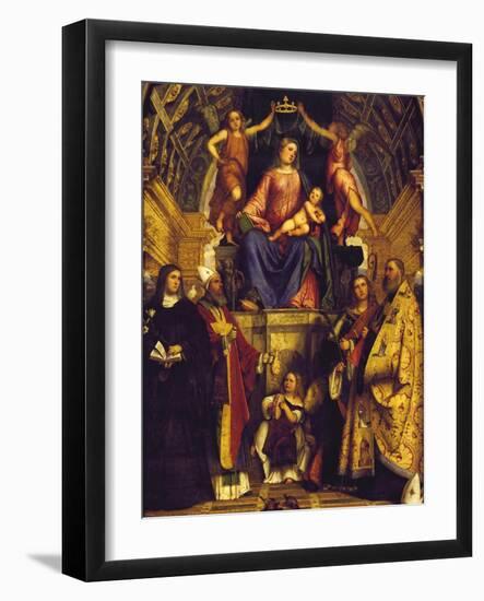 Madonna and Saints, 1513-Girolamo Romanino-Framed Giclee Print