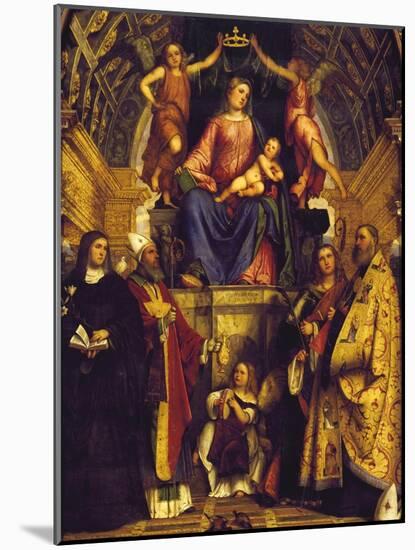 Madonna and Saints, 1513-Girolamo Romanino-Mounted Giclee Print