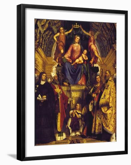 Madonna and Saints, 1513-Girolamo Romanino-Framed Giclee Print