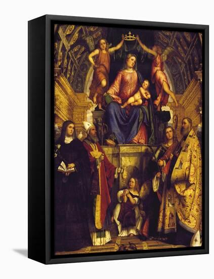 Madonna and Saints, 1513-Girolamo Romanino-Framed Stretched Canvas