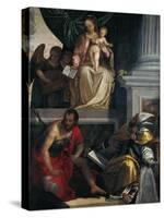 Madonna and Saints with Bevilacqua Lazise Donors-Paolo Caliari-Stretched Canvas