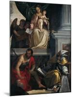 Madonna and Saints with Bevilacqua Lazise Donors-Paolo Caliari-Mounted Giclee Print