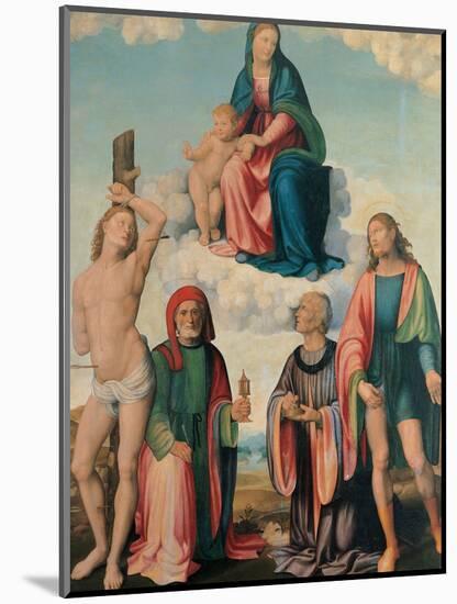 Madonna and Saints-Innocenzo da Imola-Mounted Giclee Print
