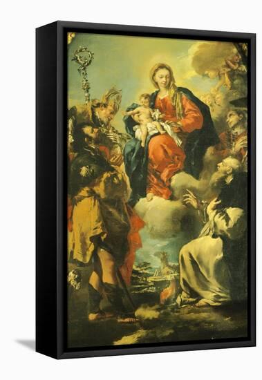 Madonna and Saints-Giovanni Antonio Guardi-Framed Stretched Canvas